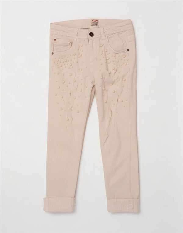 Guess Womens Cropped Jeans W26 L23 White Spotted