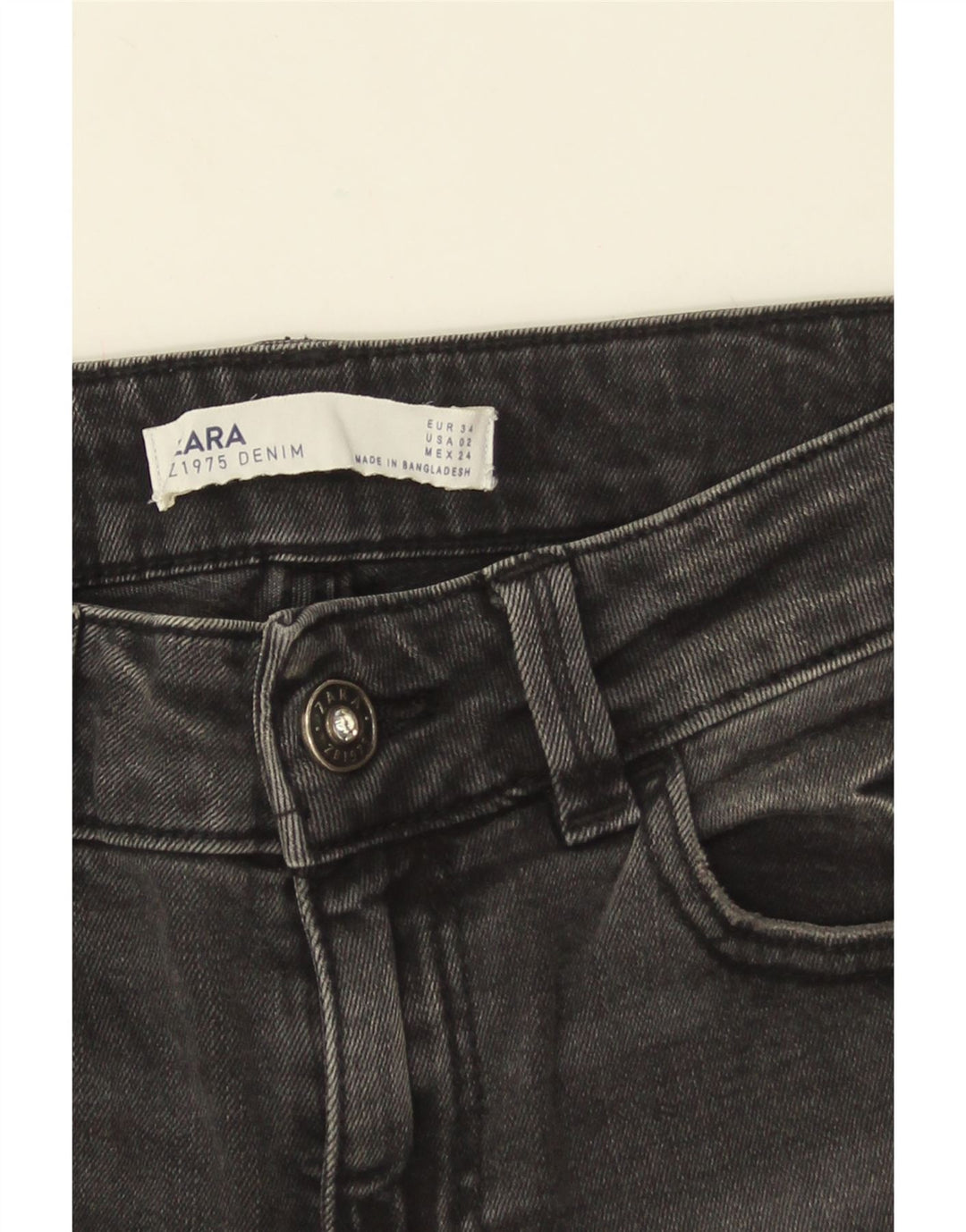ZARA Dame Distressed Slim Jeans EU 34 2XS W24 L25 Grå
