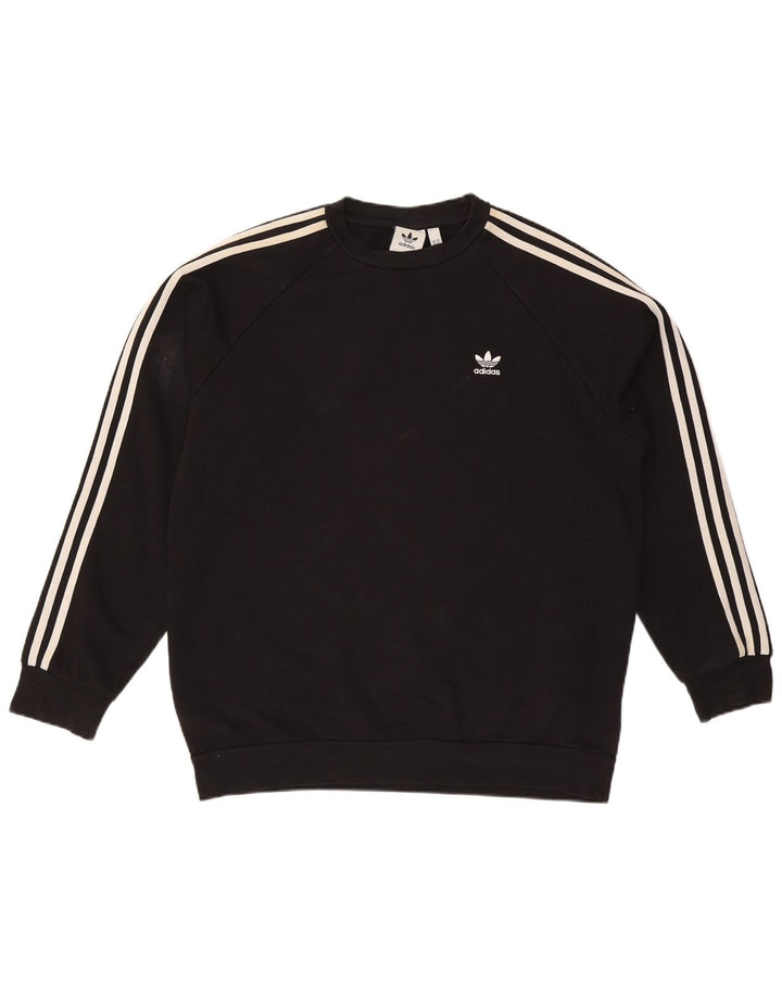 Adidas Herre Sweatshirt Jumper Large Sort Bomuld