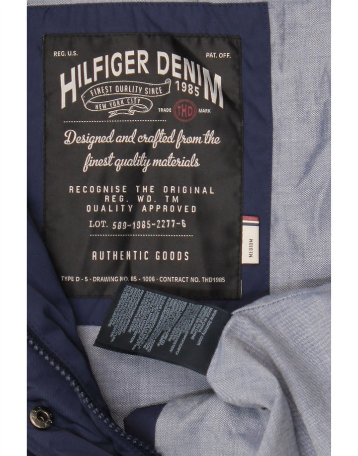 Tommy Hilfiger Dame Hooded Utility Jacket UK 12 Medium Navy Blue