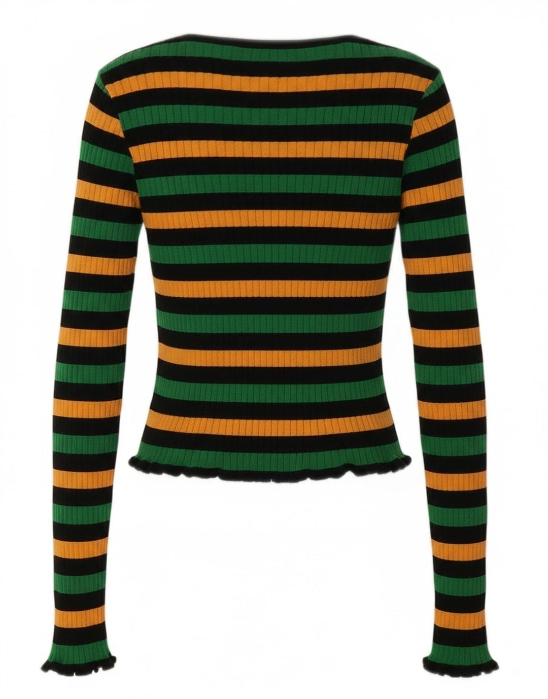 Zara Womens Crop Top UK 12 Medium Flerfarvet Stribet