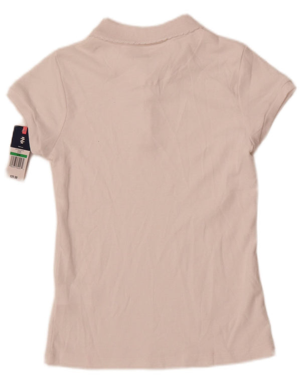 Izod Pige Polo Shirt 13-14 År Stor Hvid Bomuld