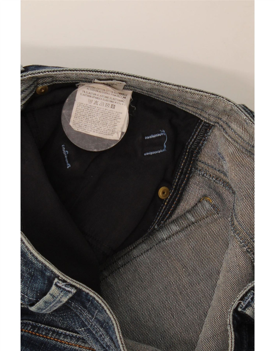 Diesel Herre Distressed Straight Jeans W30 L28 Blå Bomuld