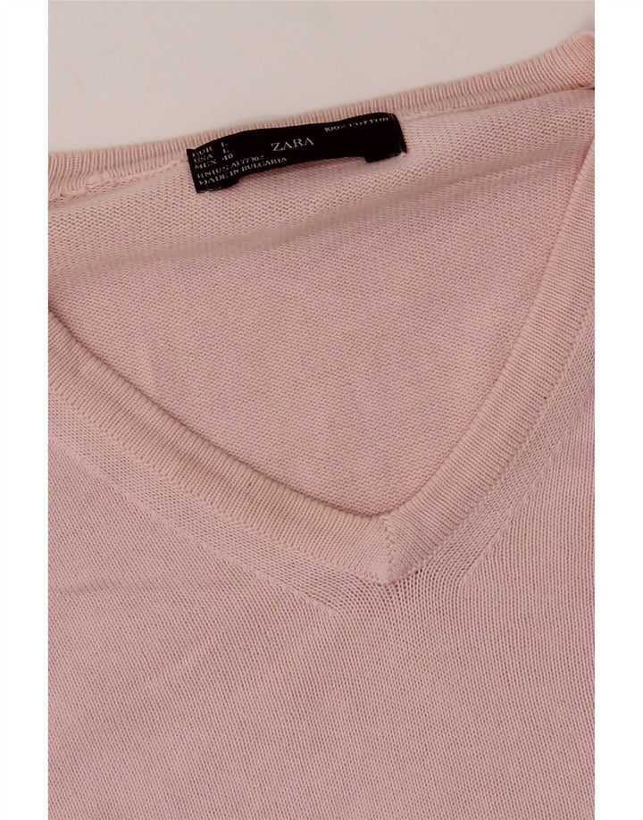 Zara Herre V-hals sweater Stor Pink
