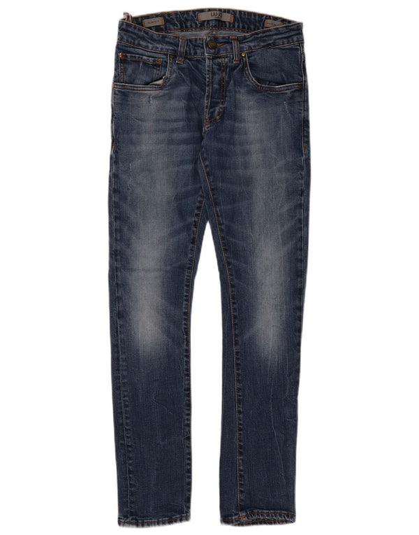 Liu Jo Herre Slim Jeans IT 44 XS W28 L30 Blå Bomuld