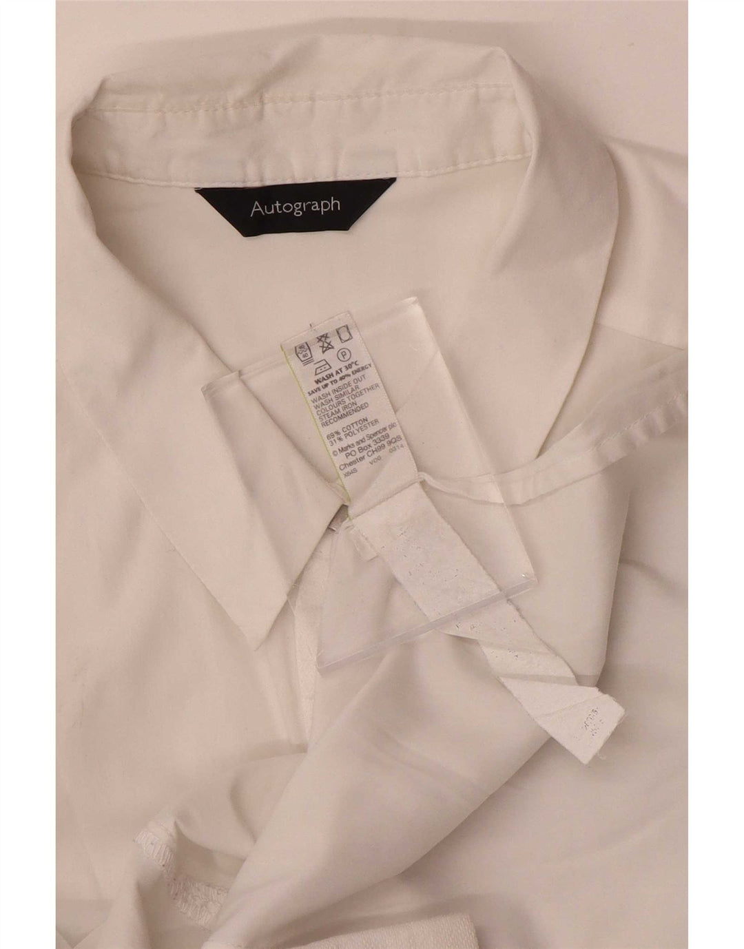 Marks & Spencer Dame Autograph Skjorte UK 12 Medium White Bomuld