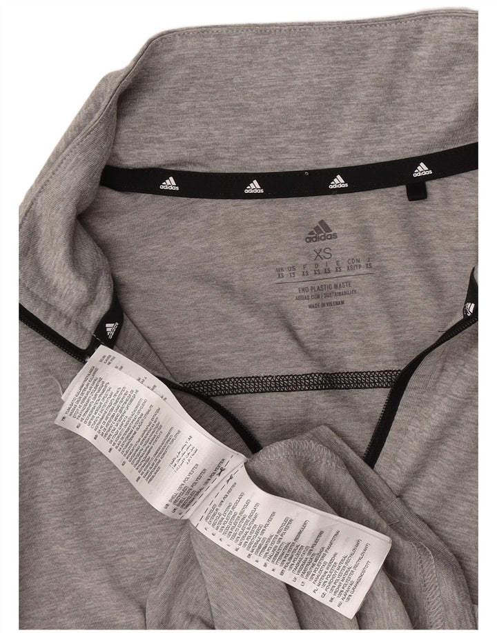 Adidas Herre Aeroready Zip Neck Pullover Træningsdragt Top XS Grå Polyester
