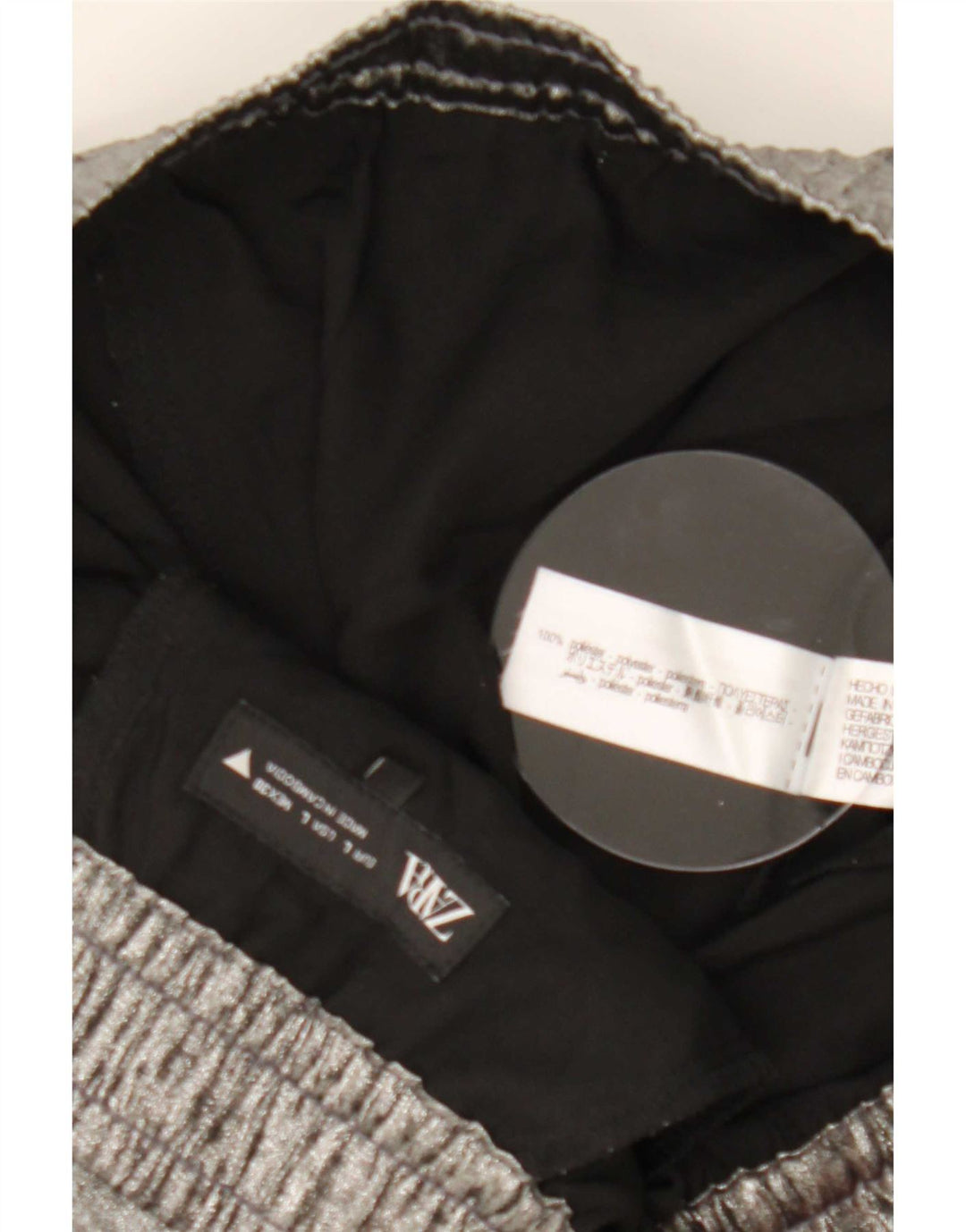 Zara Damebukser med brede ben Large W30 L31 Sølv Polyester