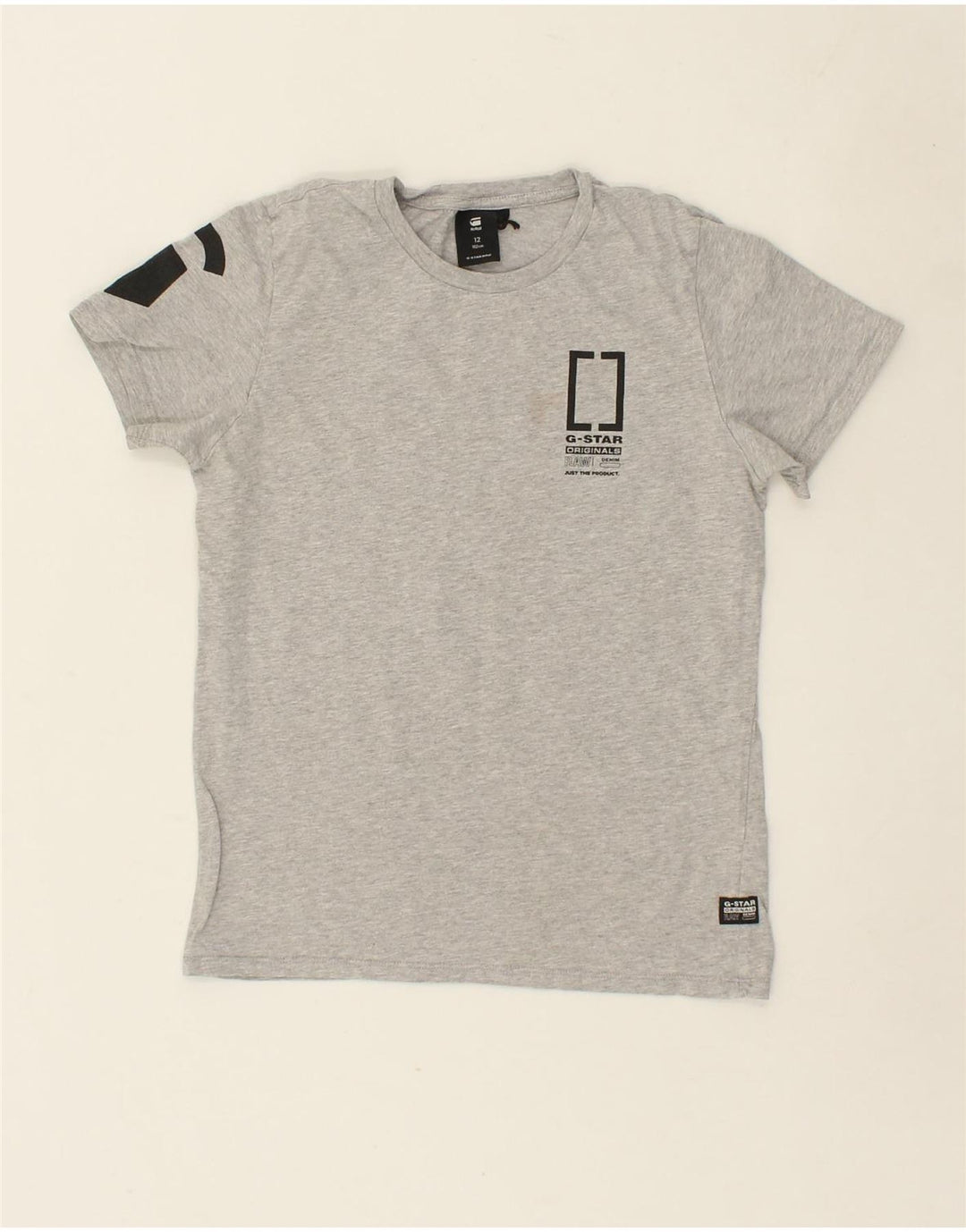 G-STAR Boys Graphic T-Shirt Top 11-12 Years Grey Cotton Vintage G-Star and Second-Hand G-Star from Messina Hembry 
