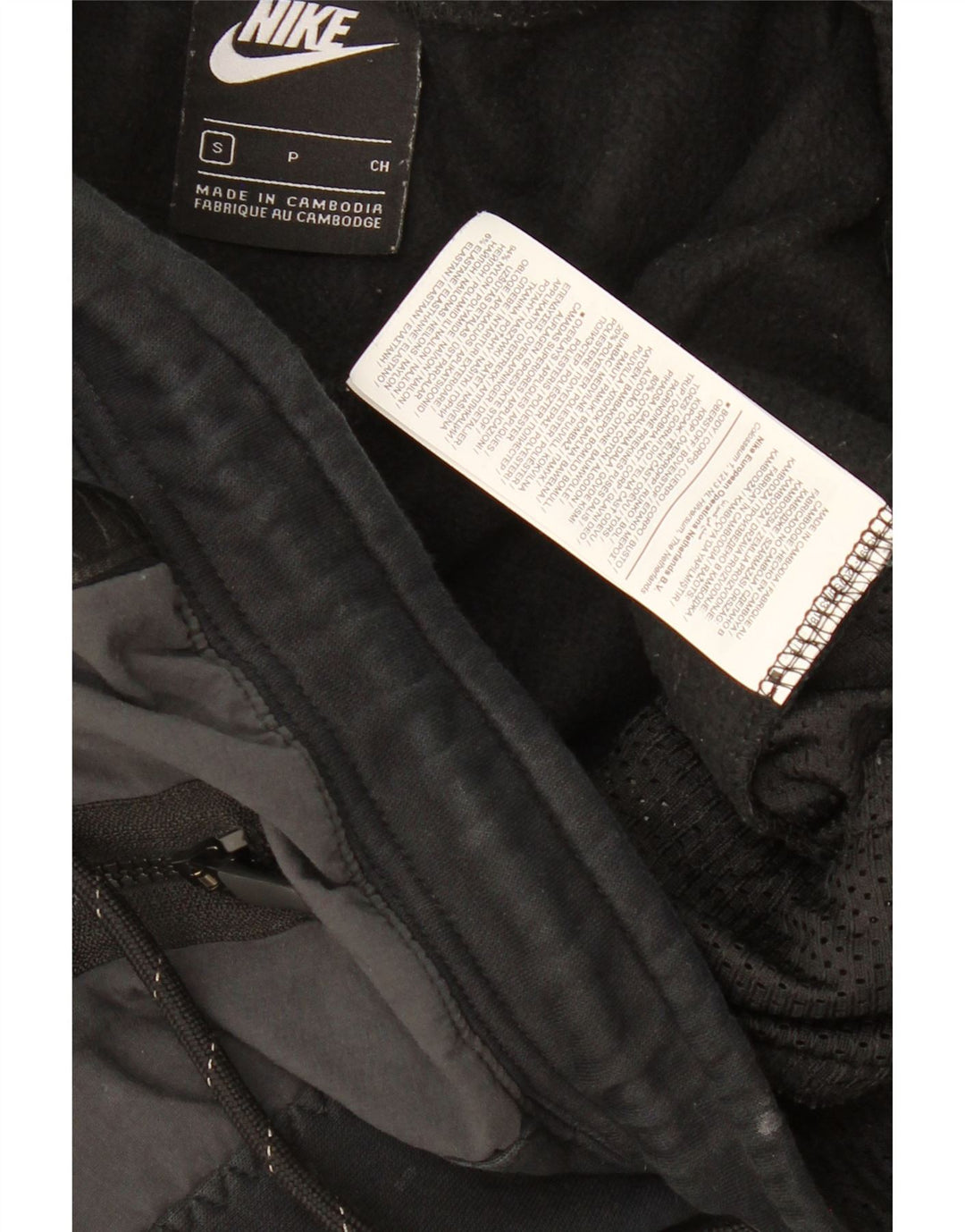 NIKE Træningsdragt bukser til mænd Joggers Small Black Colourblock Bomuld