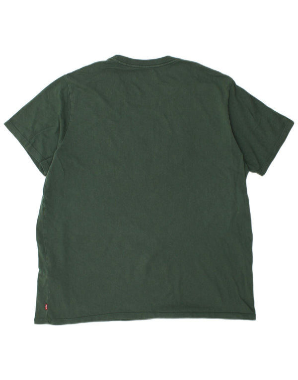 Levi's Herre Standard Grafisk T-Shirt Top XL Grøn Bomuld