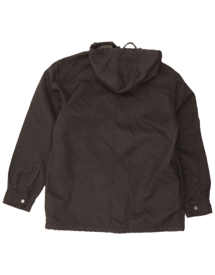 Dickies Mens Hooded Utility Jacket UK 38/40 Medium Black Polyester