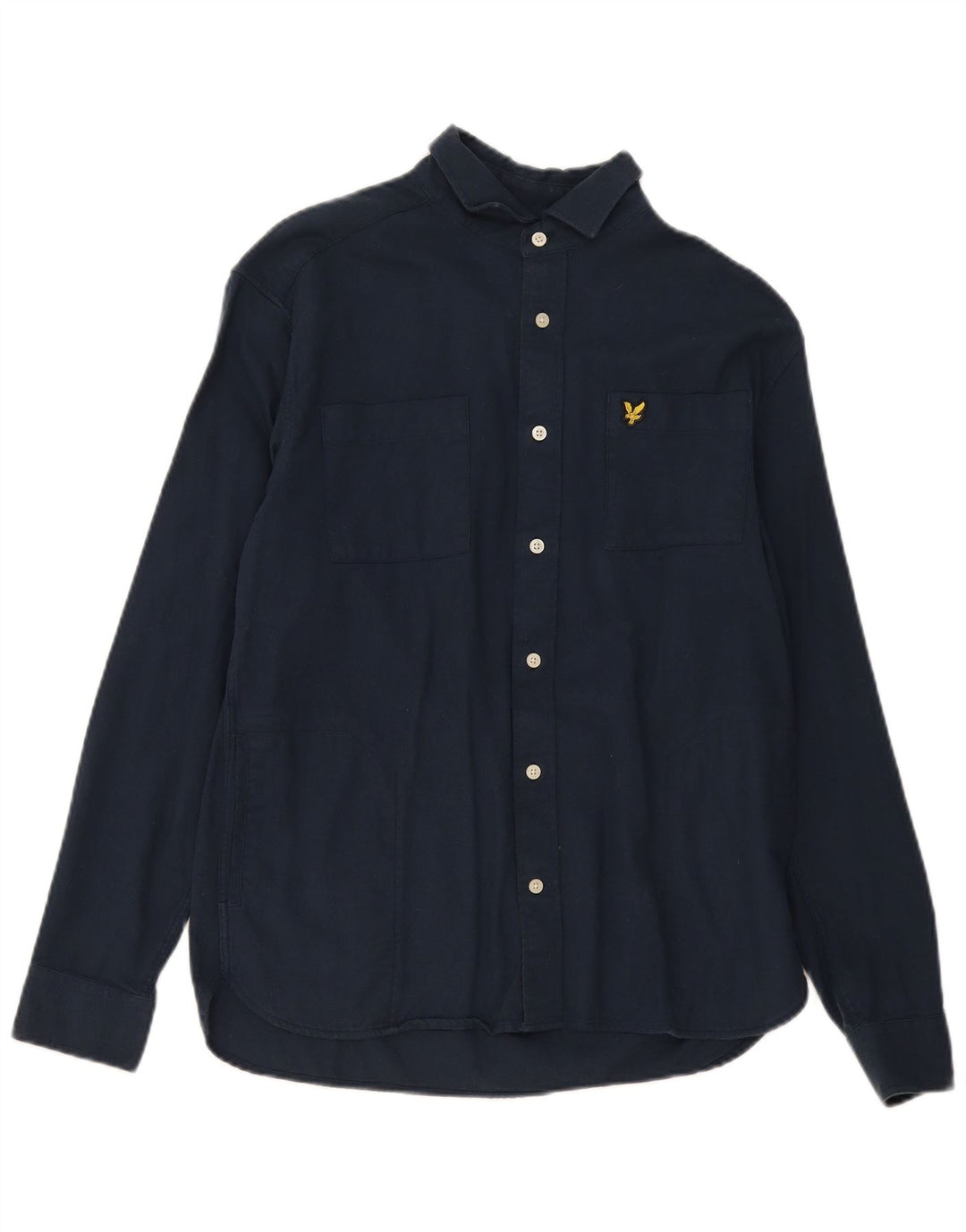 Lyle & Scott herreskjorte lille marineblå bomuld