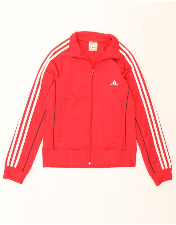 Adidas træningsdragt topjakke til kvinder UK 14 Medium rød polyester