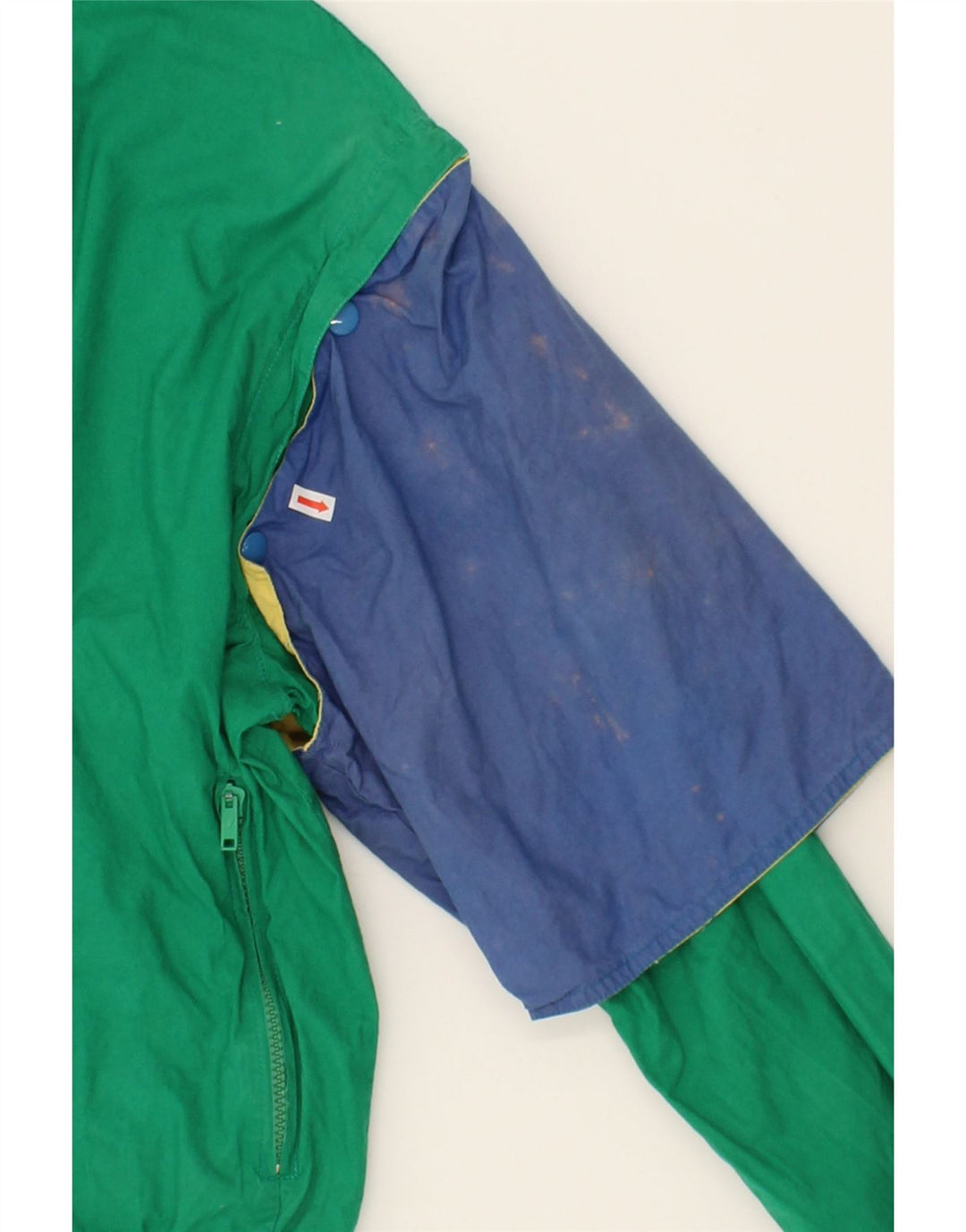 VINTAGE Mens Bomber Jacket UK 38 Medium Green Colourblock Vintage Vintage and Second-Hand Vintage from Messina Hembry 
