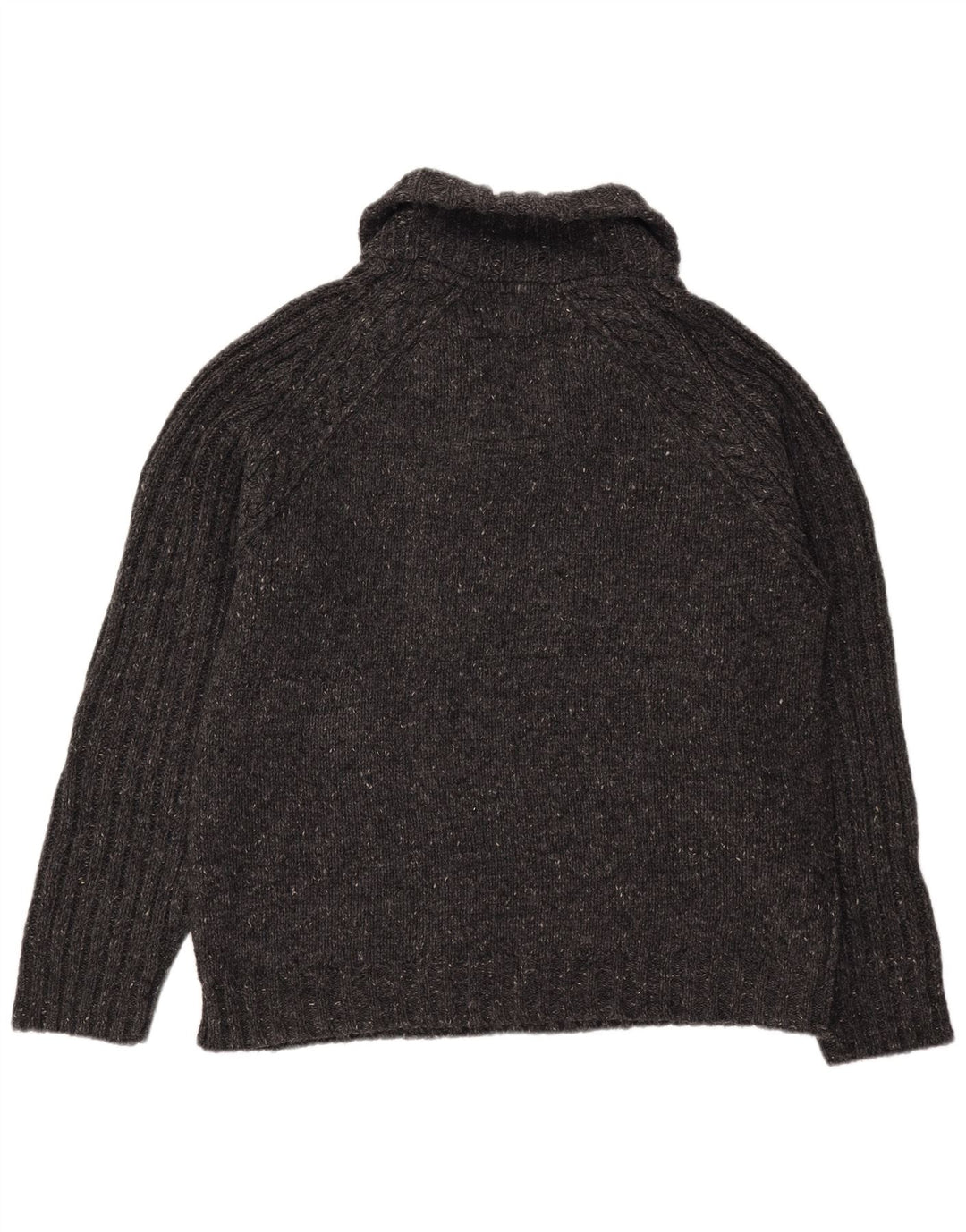 Fat Face Herre Shawl Neck Jumper Sweater XL Grå Flecked Wool