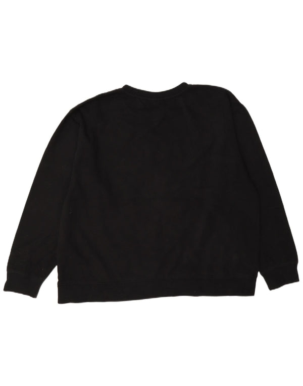 Vans Dame Grafisk Sweatshirt Jumper UK 18 XL Sort Blomsterbomuld