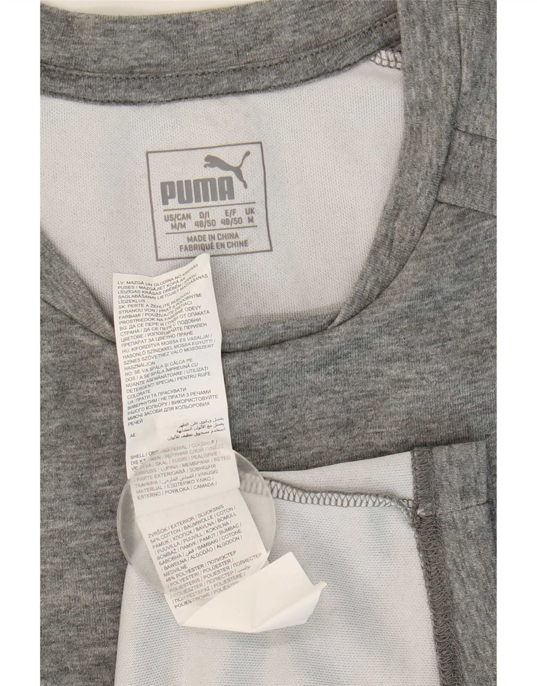Puma Herre T-shirt Top Medium Grey Flecked Bomuld