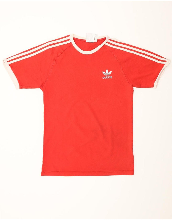 ADIDAS Herre T-Shirt Top Lille Rød Bomuld