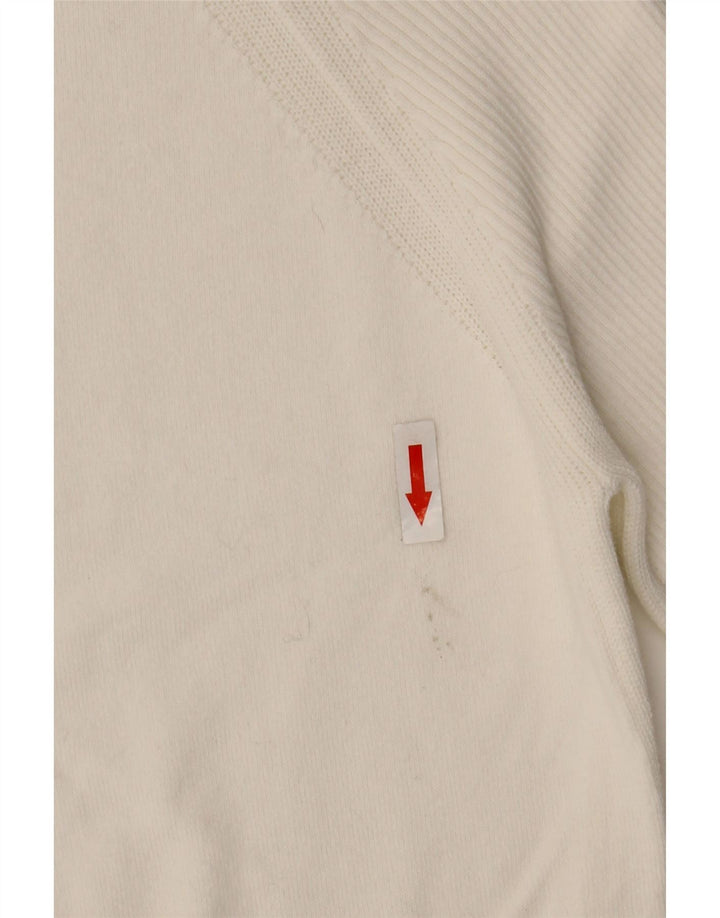 Marks & Spencer Dame Boat Neck Jumper Sweater UK 10 Small White