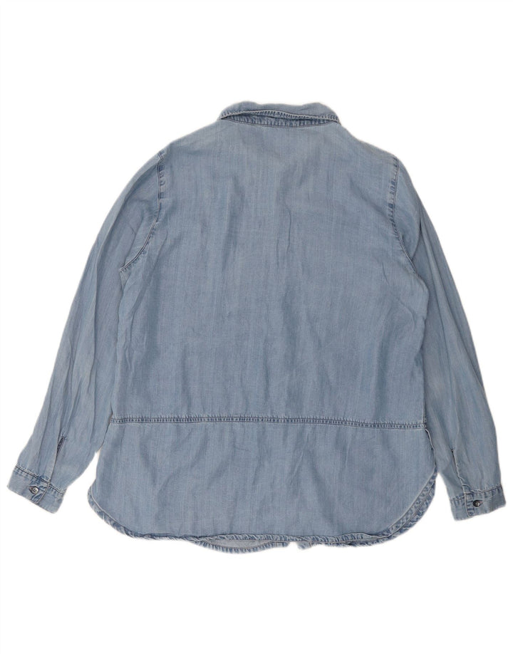 OASIS Dame Denim Shirt UK 14 Large Blue Lyocell