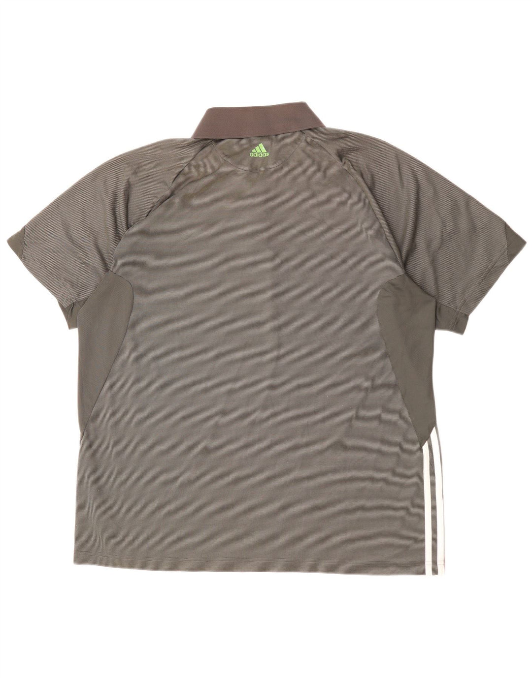 ADIDAS Herre Rolando Carros Polo Shirt XL Grå nålestribet