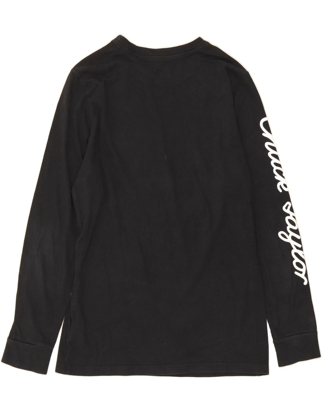 CONVERSE Boys Graphic Top Long Sleeve 13-14 Years XL Black Cotton Vintage Converse and Second-Hand Converse from Messina Hembry 