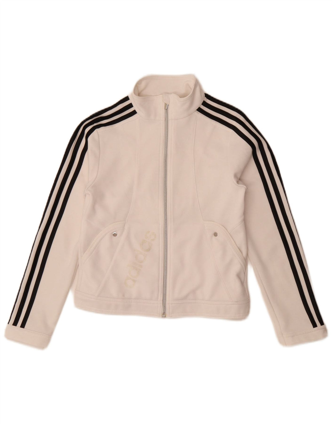 Adidas piger grafisk træningsdragt topjakke 11-12 år Hvid polyester