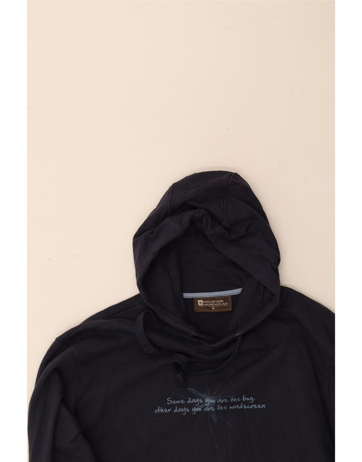 MOUNTAIN WAREHOUSE Mens Graphic Hoodie Jumper Medium Navy Blue Vintage Mountain Warehouse and Second-Hand Mountain Warehouse from Messina Hembry 