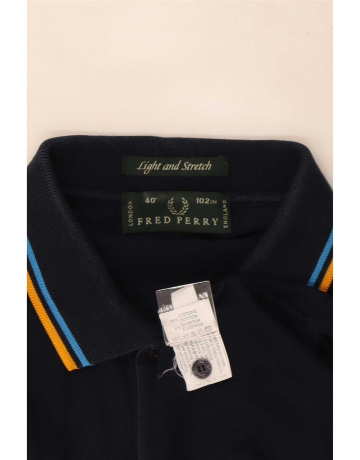 Fred Perry Herre poloshirt Medium marineblå stribet bomuld