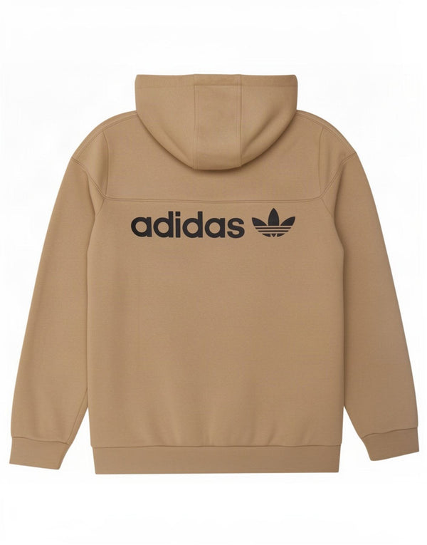 Adidas Grafisk hættetrøje til drenge 15-16 år Beige bomuld