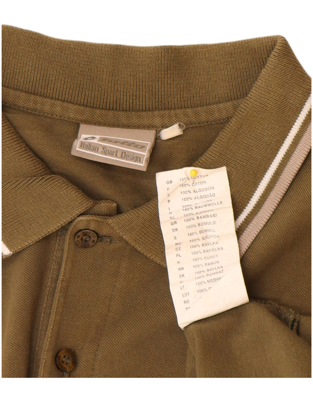 Lotto Herre Polo Shirt Lille Khaki Bomuld