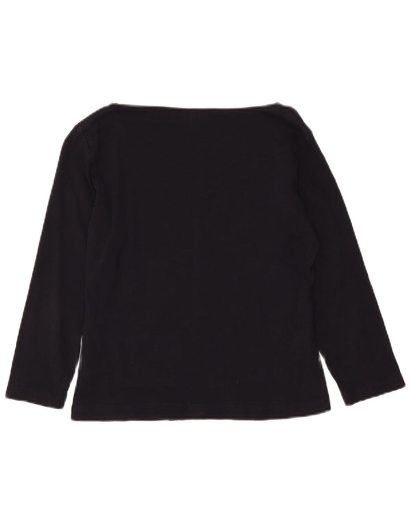 Guess Womens Crop Top 3/4 ærme UK 18 XL Navy Blue Bomuld