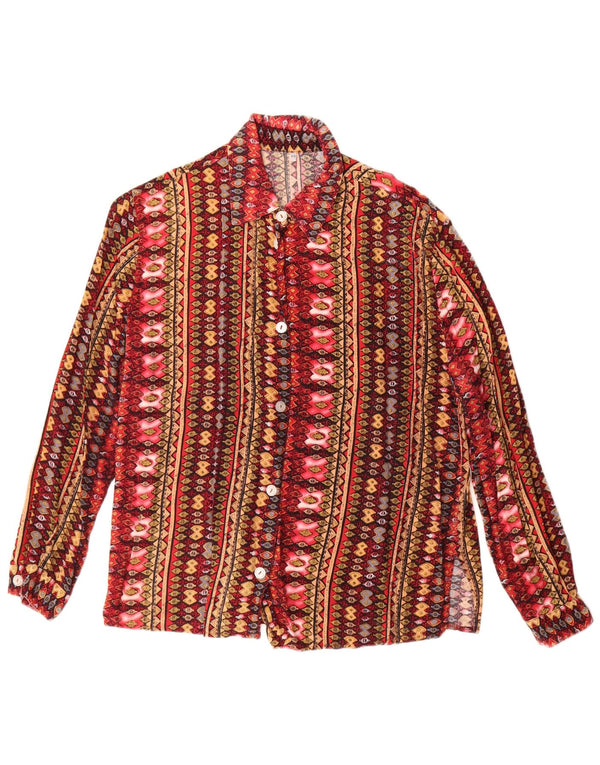 Vintage Dame Loose Fit skjorte EU 40 Medium Flerfarvet Geometrisk