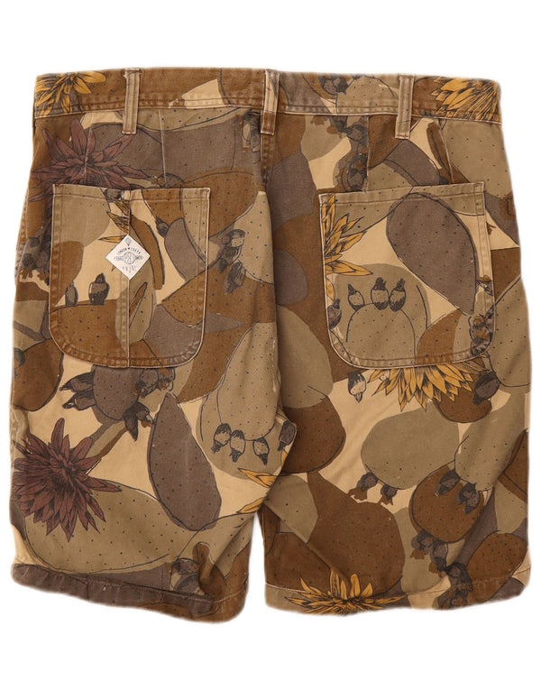 PAUL SMITH Mens Graphic Casual Shorts W31 Medium Khaki Cotton
