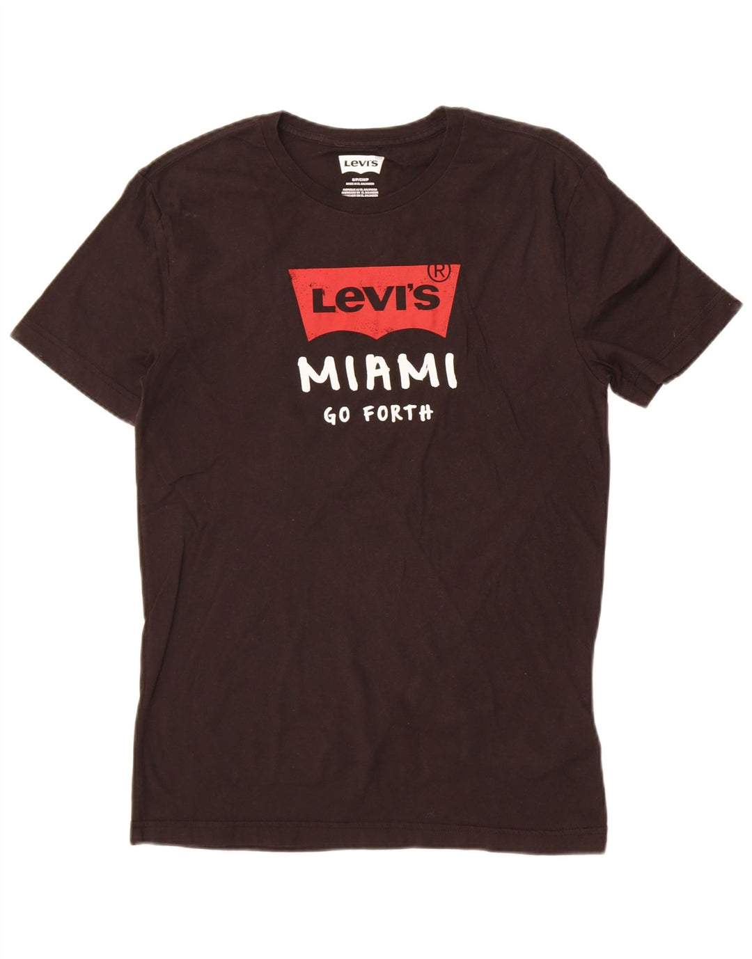 Levi's Herre Miami grafisk T-shirt top lille sort bomuld