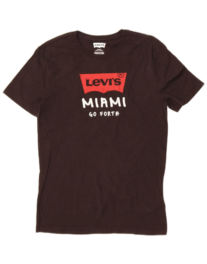 Levi's Herre Miami grafisk T-shirt top lille sort bomuld