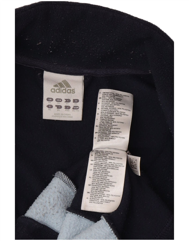 Adidas Herre Climawarm Fleecejakke XL Marineblå Colourblock Polyester