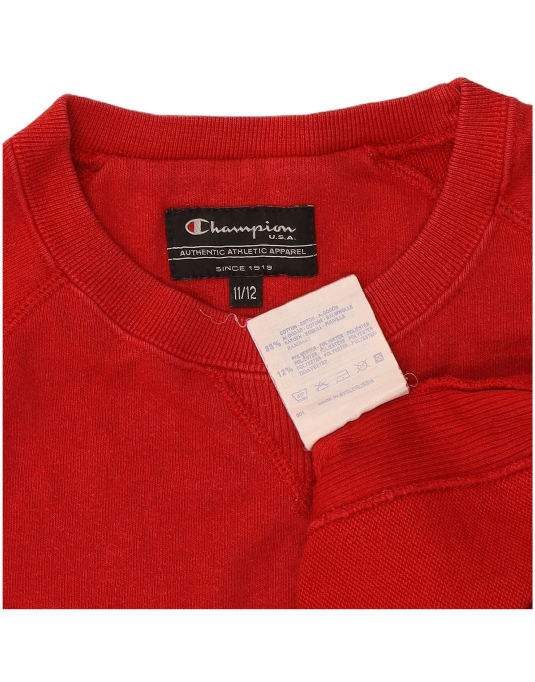 Champion Boys Grafisk Sweatshirt Jumper 11-12 år Rød Bomuld