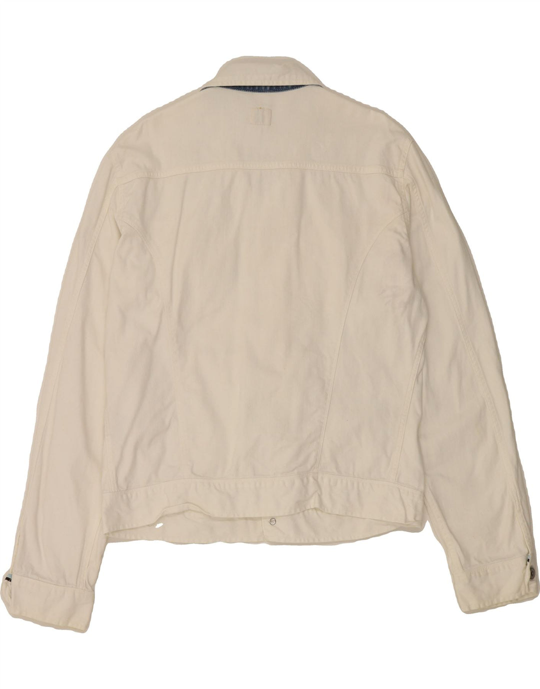 MELTIN' POT Mens Denim Jacket UK 44 2XL White Cotton Vintage Meltin' Pot and Second-Hand Meltin' Pot from Messina Hembry 