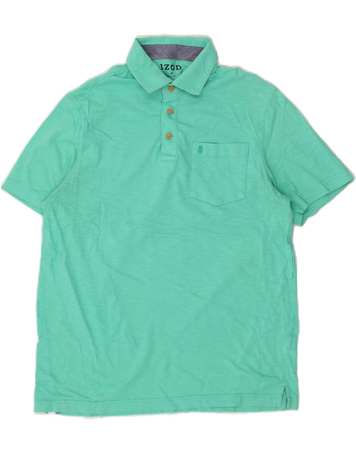 IZOD Mens Polo Shirt Medium Turquoise Cotton Vintage Izod and Second-Hand Izod from Messina Hembry 