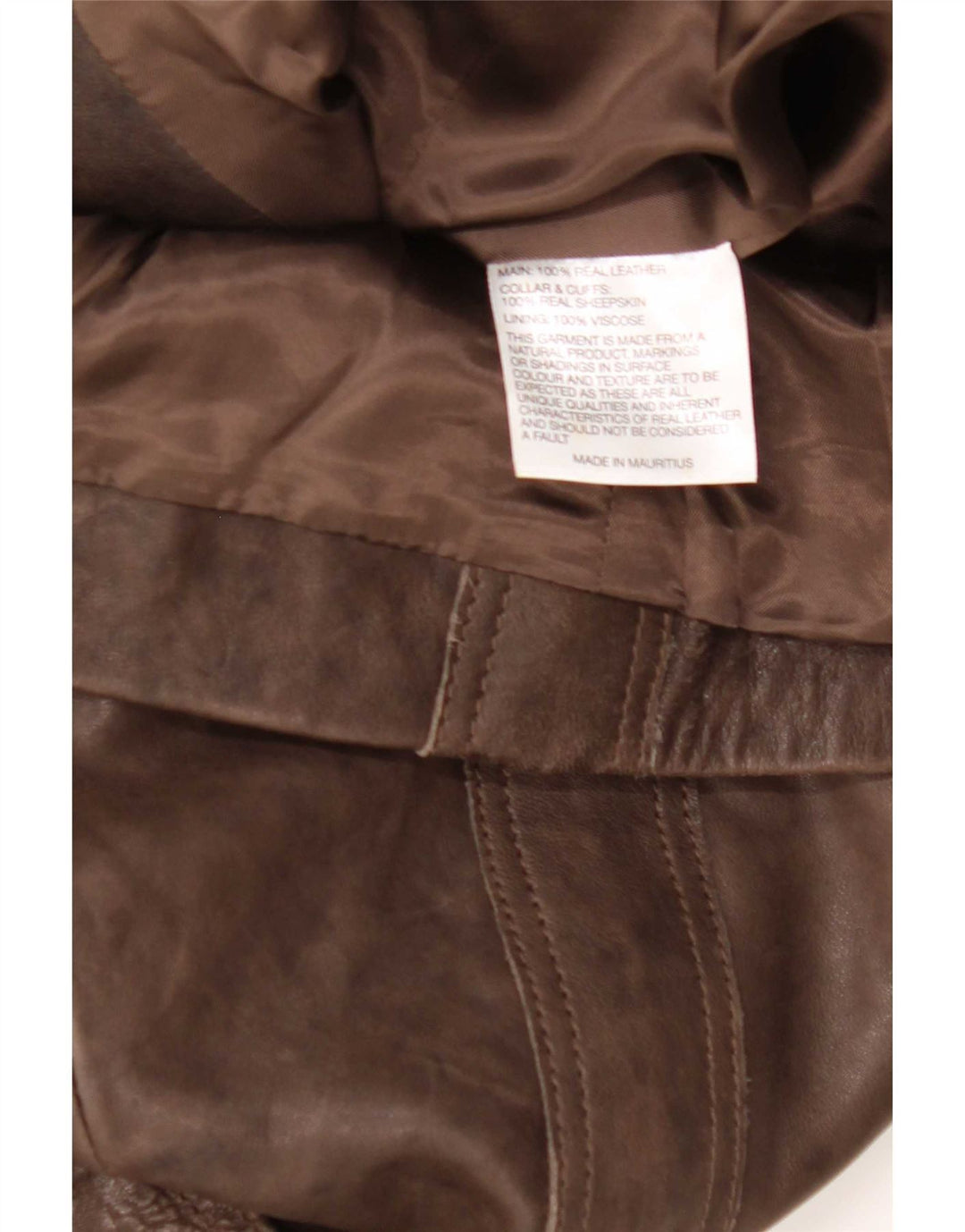Karen Millen Dame Læderjakke UK 12 Medium Brun