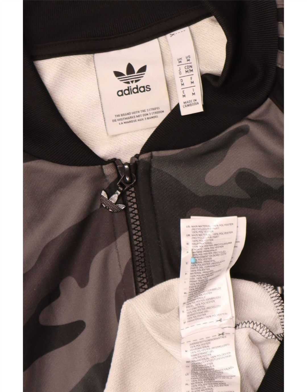 Adidas Træningsdragt til mænd Topjakke Medium Grey Camouflage Polyester Sports