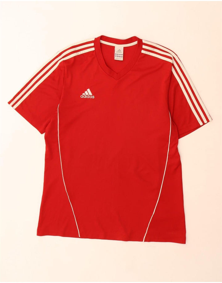 Adidas Herre T-Shirt Top Stor Rød Polyester