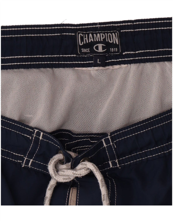 CHAMPION Badeshorts til mænd Large Navy Blue Colourblock