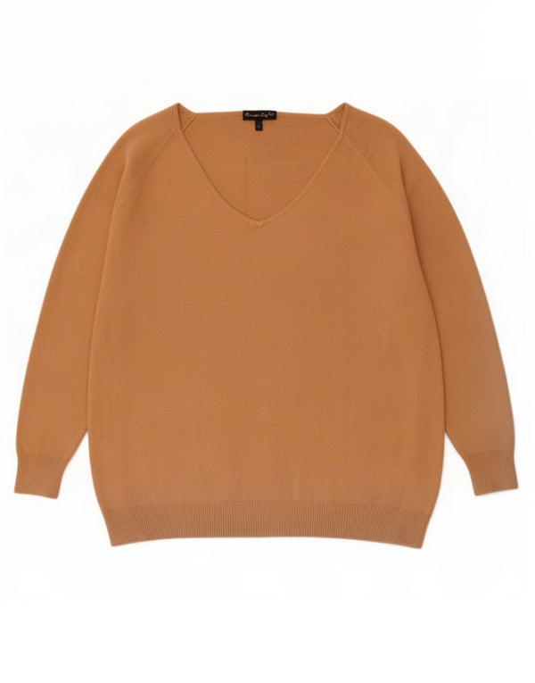 Phase Eight Dame Relaxed Fit V-hals sweater UK 16 Large Brown