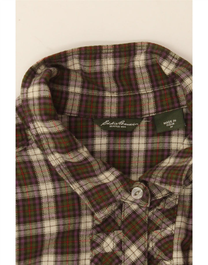 EDDIE BAUER Womens Flannel Shirt UK 14 Medium Multicoloured Check Vintage Eddie Bauer and Second-Hand Eddie Bauer from Messina Hembry 