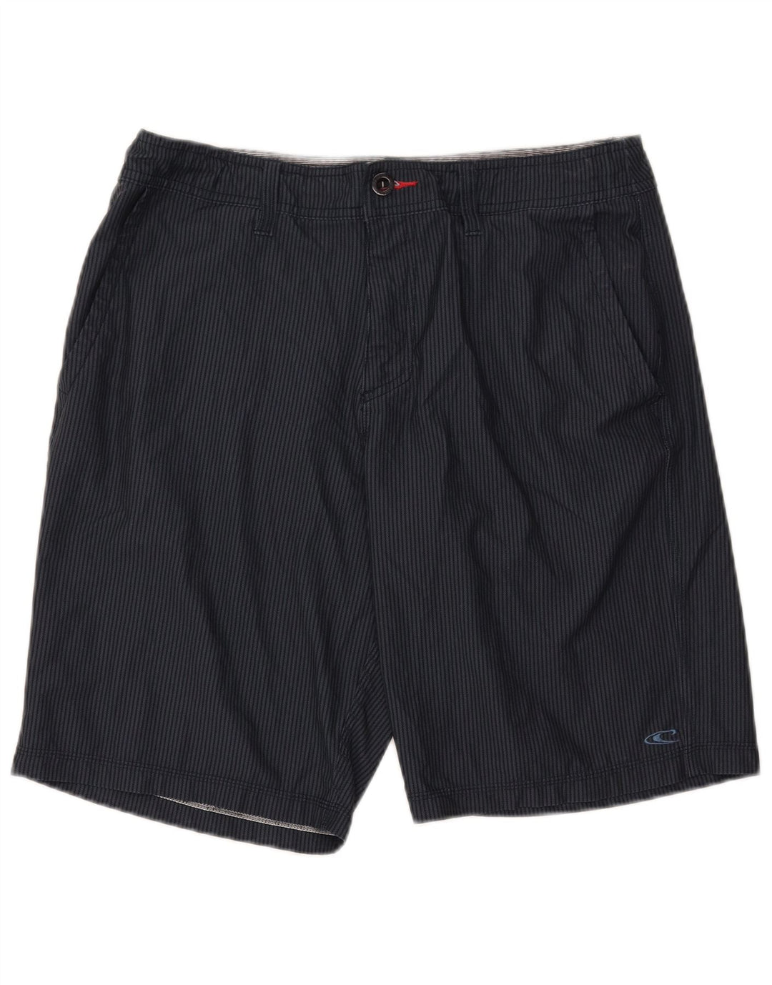 O'Neill Herre Chino Shorts W34 Large Navy Blue Pinstripe Polyester