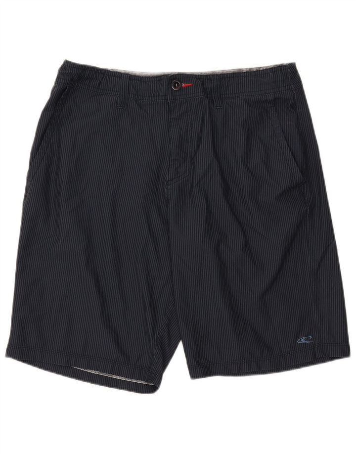 O'Neill Herre Chino Shorts W34 Large Navy Blue Pinstripe Polyester