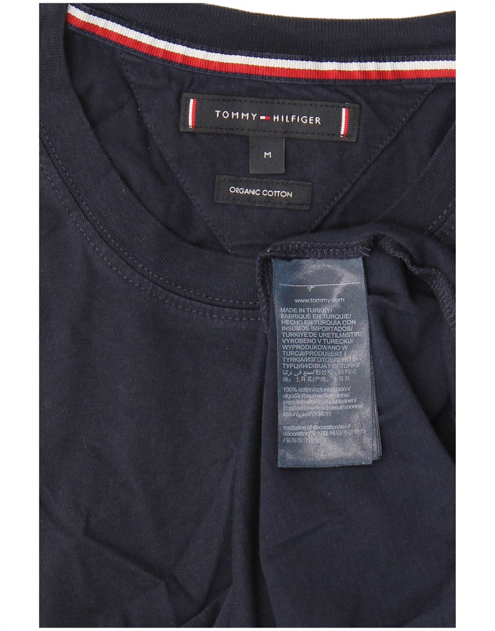 Tommy Hilfiger Herre T-Shirt Top Medium Marineblå Bomuld